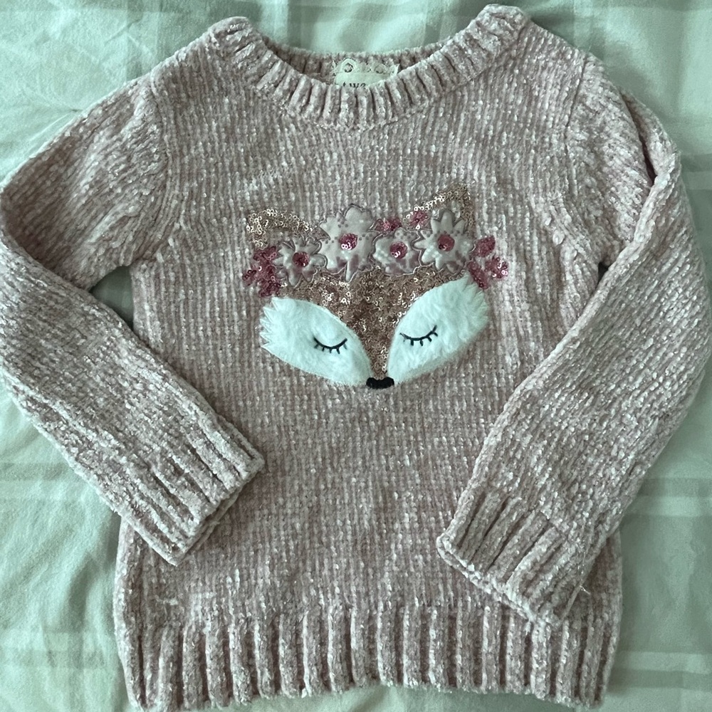 Girls size 4 velour sweater